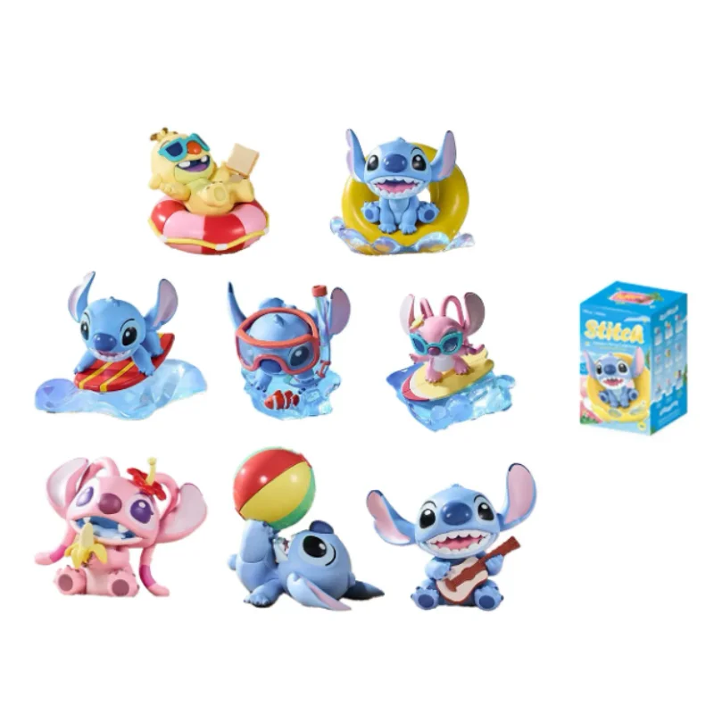 

New Original Disney Stitch Summer Party Series Blind Box Anime Action Figure Ornament Cute Collection Toys Surprise Gifts