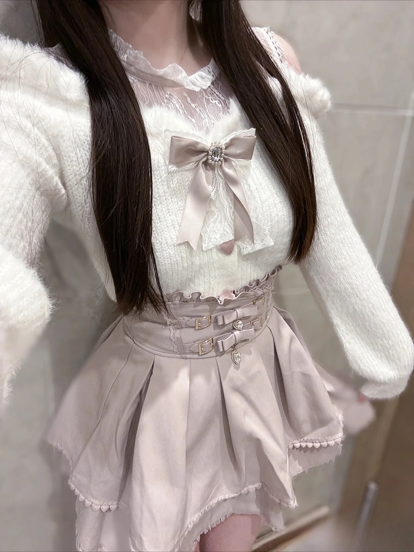 Ästhetischer süßer süßer Kawaii-Lolita-Stil Prinzessin Kuchenrock Damen Party Minirock Fee Harajuku Y2k Japanische 2025, Mode