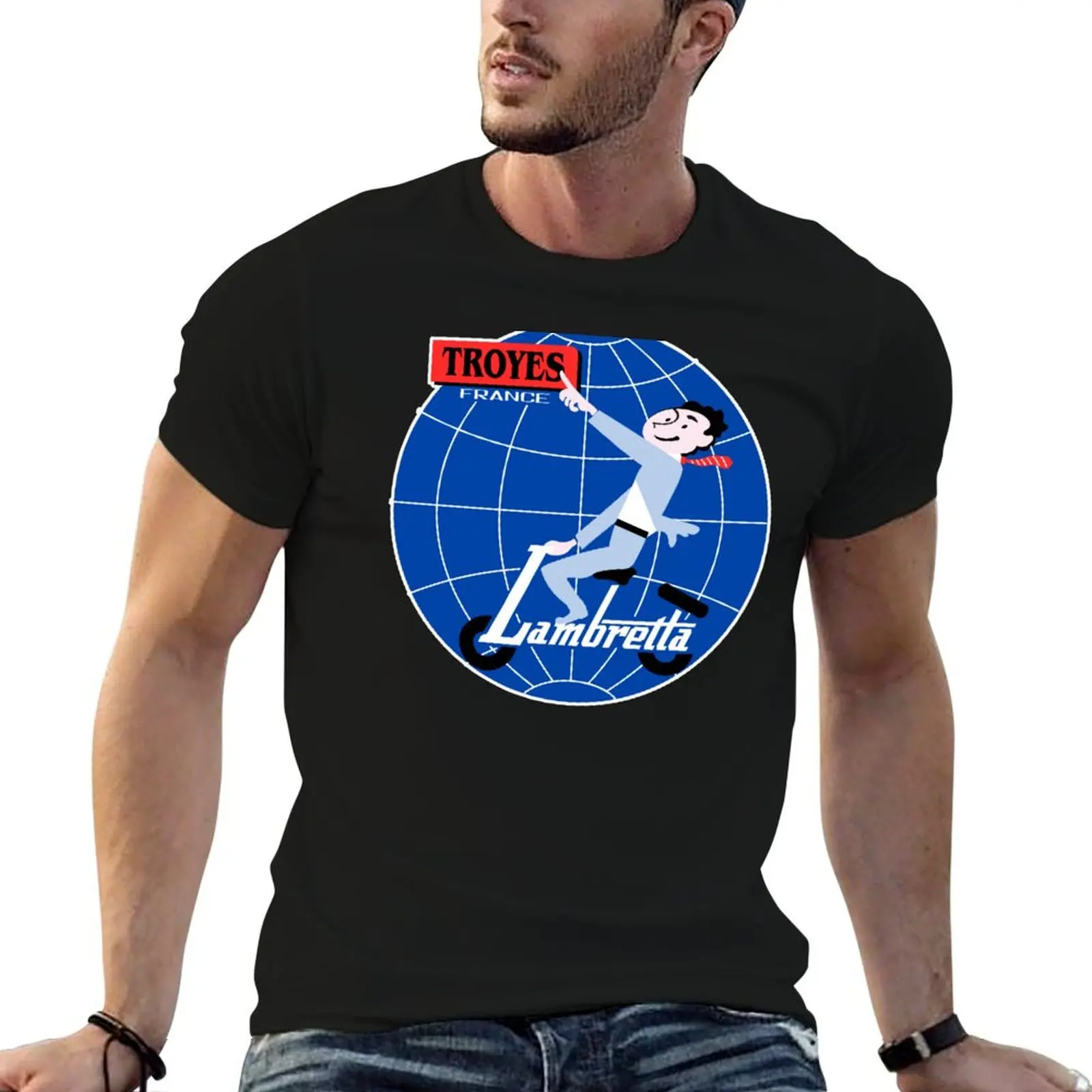 lambretta scooter france T-Shirt heavyweights plain customizeds summer top slim fit t shirts for men