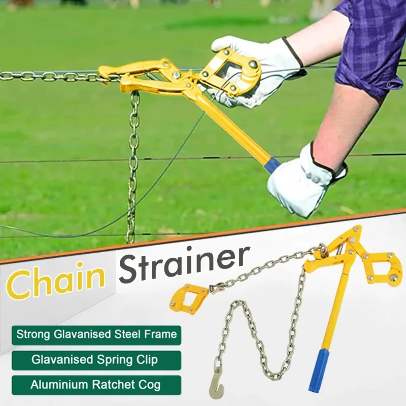 Chain filter fence wire tightening and stretching compact heavy-duty chain filter, suitable for farm fences and cattle