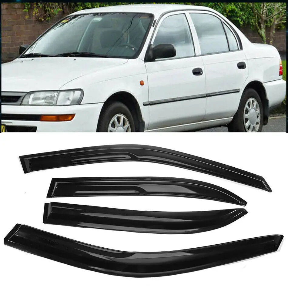 

Для Toyota Corolla 1993-1997 годов выпуска, ветровики в стиле JDM Mugen, 3D волнистые, защита от солнца и дождя