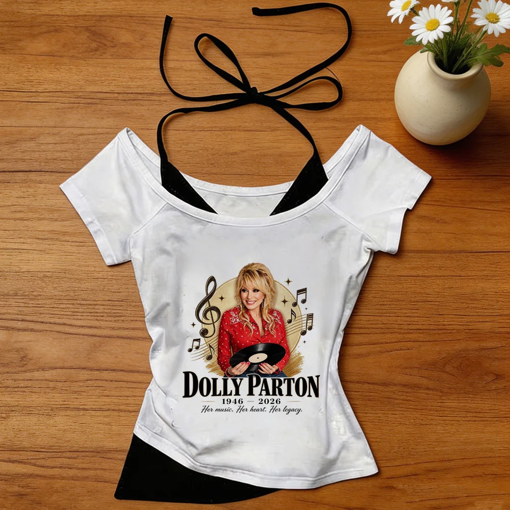 Dolly Parton crop top teen japan grunge party t shirt gyaru baddie party jojifuku grunge