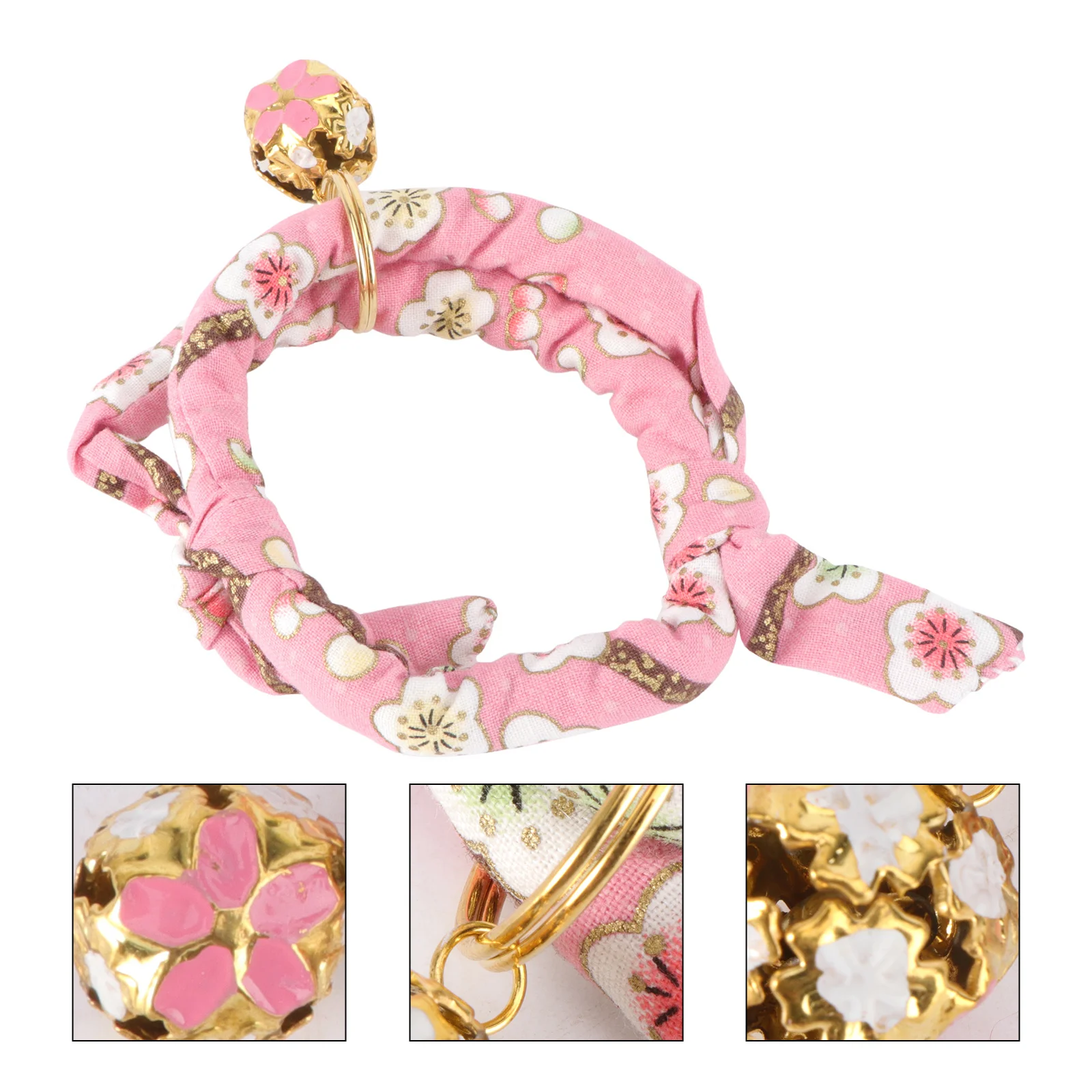 

Adjustable Rose Red Pet Dog Collar Small Bell Durable Cotton Belt Comfortable Fit for Walking Safety Fashionable Collar