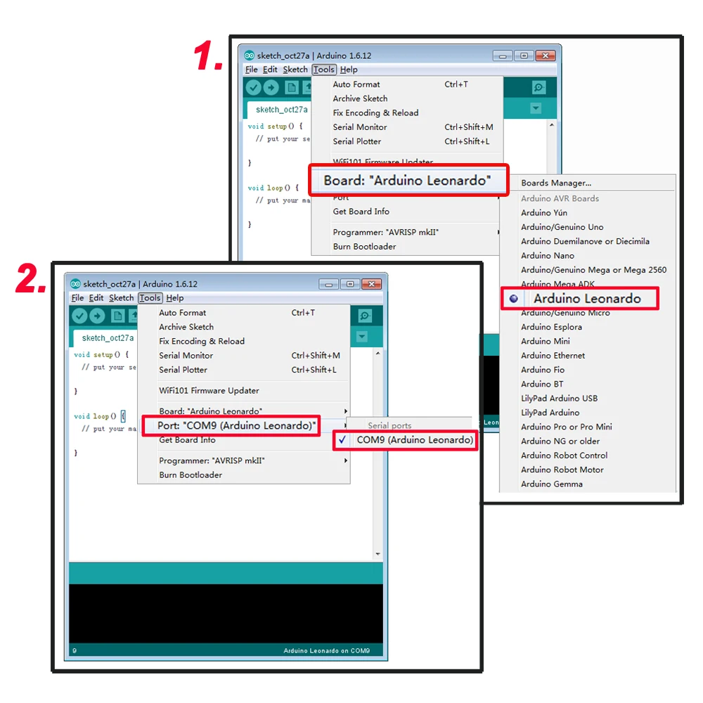 OSOYOO Pro Micro ATmega32U4 5V/16MHz Modul mit 2 Zeile Pin Header Ersetzen mit ATmega328 Pro mini für Arduino