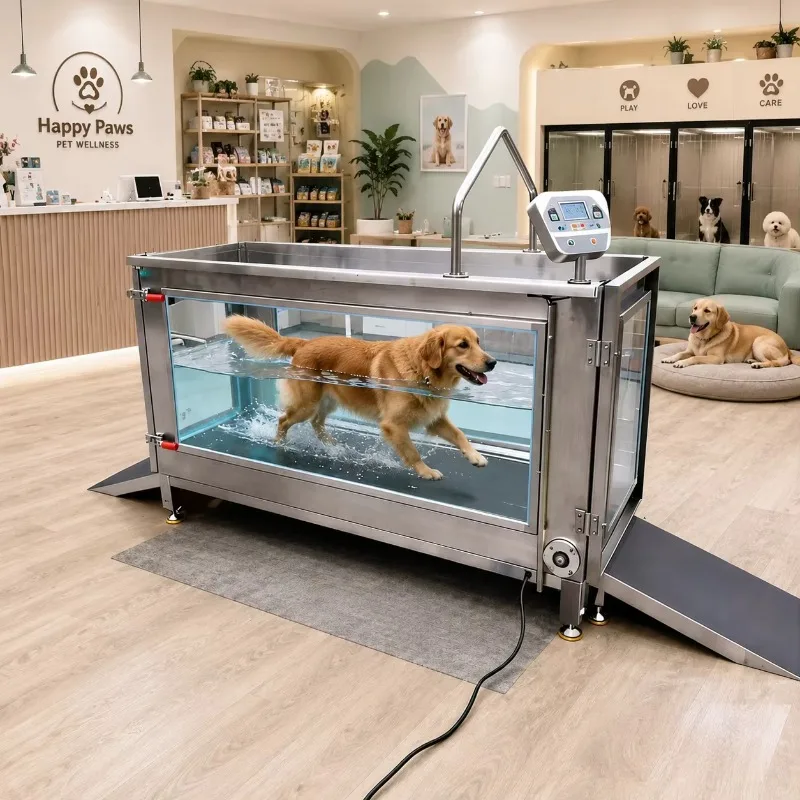 Dog Hydrotherapy Treadmill Underwater Canine Treadmill Pet Rehab Equipment Stainless Steel Water Treadmill for Recovery OME