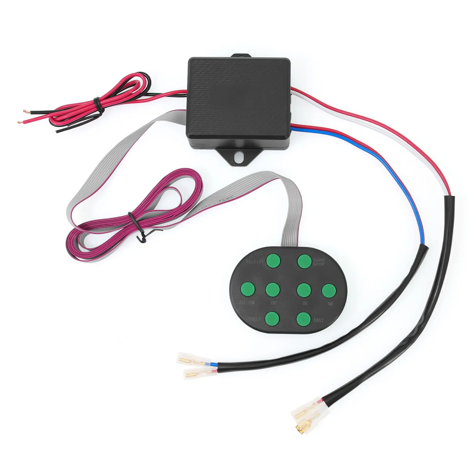 Controlador de bocina electrónica Musical de 8 sonido + bocina de coche, bocina redonda de 12V, Monitor regulador de sonido fuerte, controlador de bocina de coche personalizado