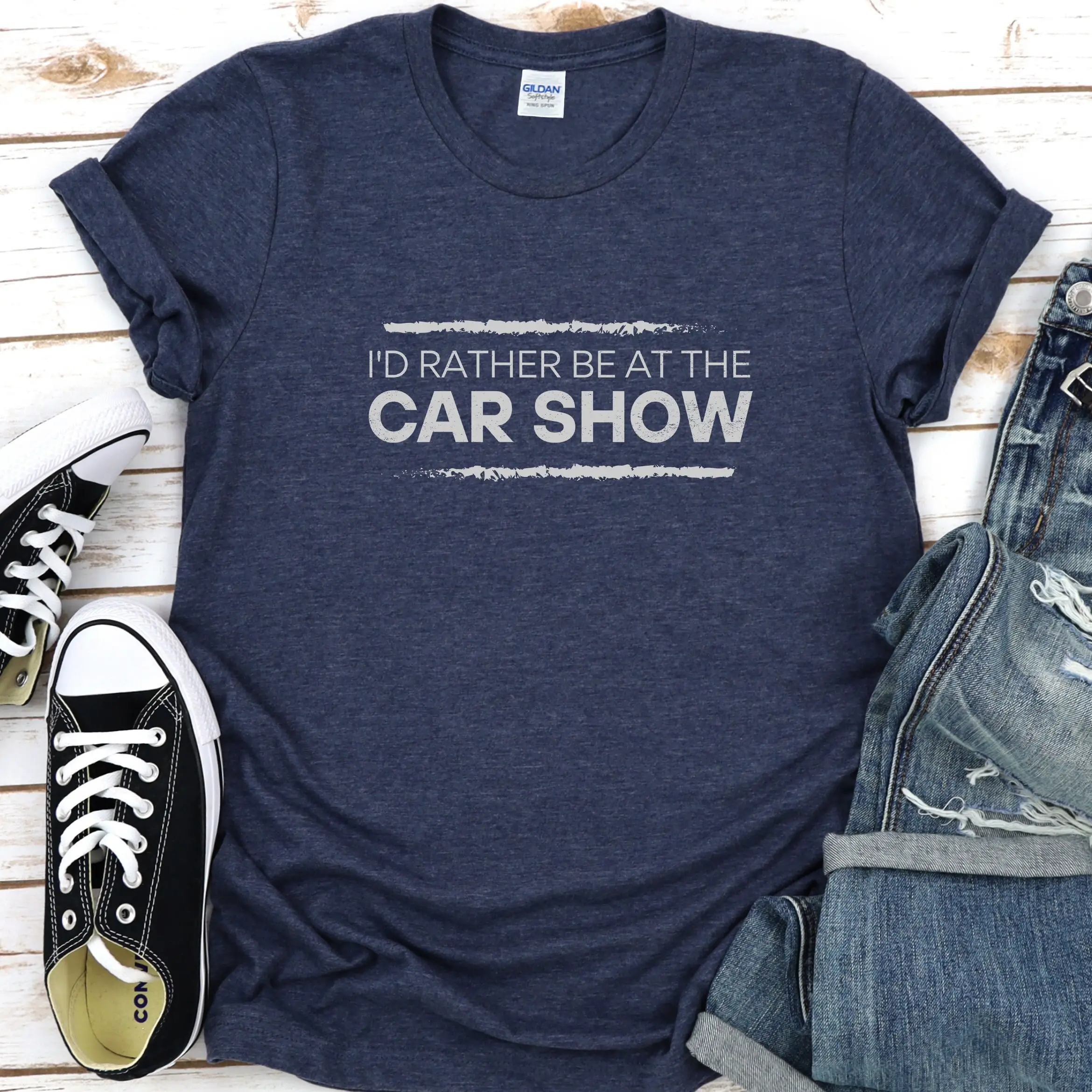 Car Guy T Shirt I'd Rather Be At The Show EnthusiasT Lover Racing Birthday for Him