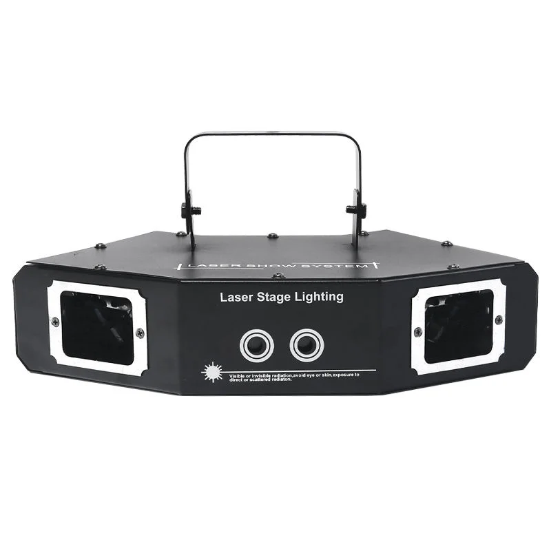 2 Eyes & 2 Holes Fan-shaped DMX512 RGB full color Laser light disco party wedding bar club concert stage effect light event show