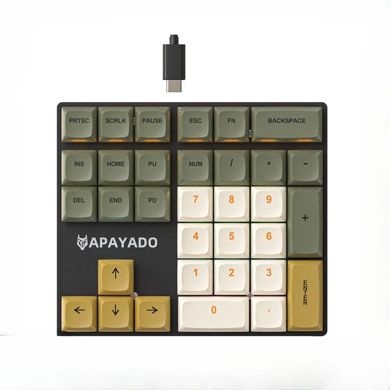 

K33 Numeric Keyboard PBT Dye-sublimation Keycap RGB Office Financial Accounting Bank Notebook PC Win Mac Numeric Area Keypad