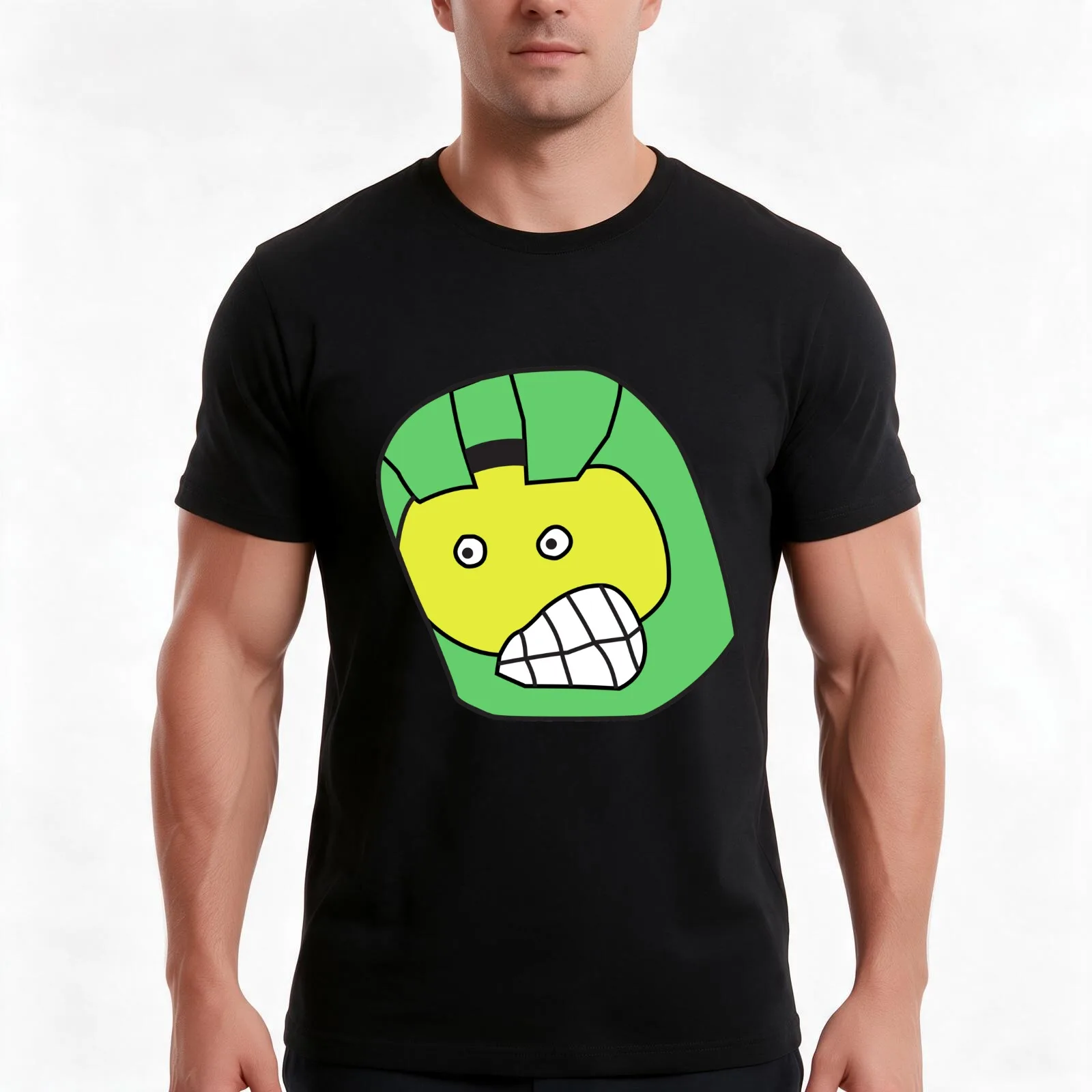 Mister Chief CS:GO Sticker T-Shirt, Summer Casual Cotton Tee, Oversized Streetwear Tops, Vintage Graphic Print, Unisex Men Women