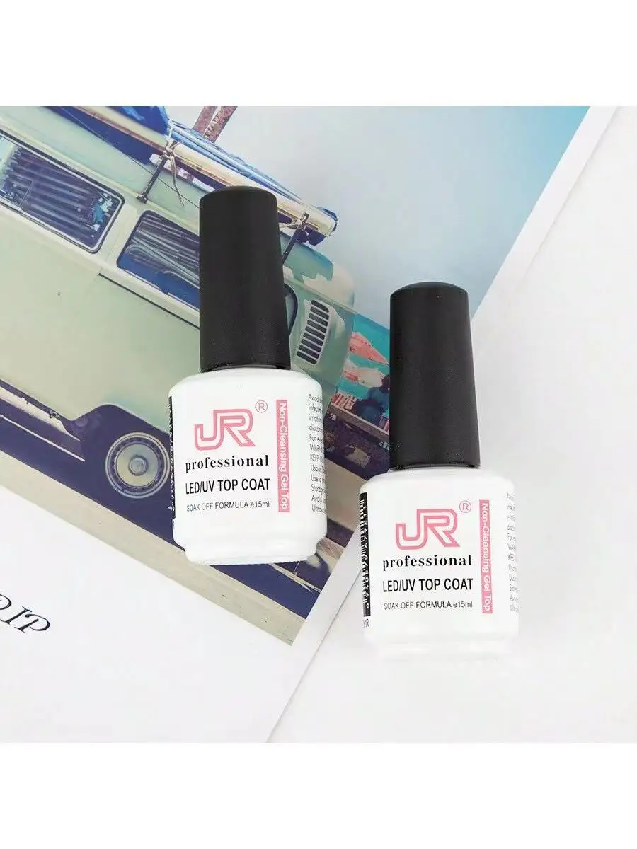 15Ml 6 Stks/doos Top Coat Base Coat Met Jr Private Label Langdurige Versterkende Bling Nagelgel Top En Base Coat Nagellak