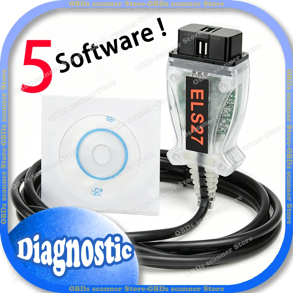 ELS27 FORScan Diagnostic Cable Car Code Reader Clear Fault Codes NEW Chip Obd2 Scanner Inspection Tool 5 Software Auto Repair