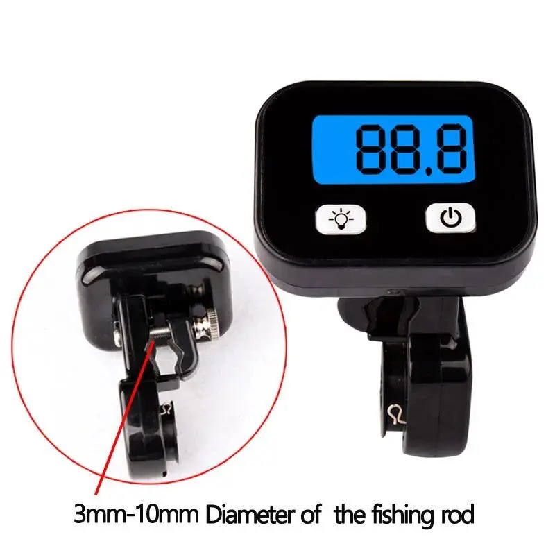 Backlight Waterproof Portable Raft Fishing Line Length Counter Digital Fishing Finder Line Length Depth Gauge Accessories Meters