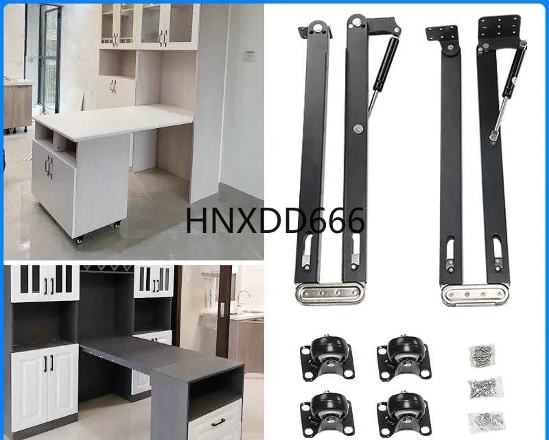 Newly upgraded multi-function down folding table hardware accessories dining table desk