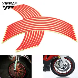 16 Strips Wheel Sticker Reflective Rim Stripe Tape Bike Motorcycle 17 18inch Stickers for honda CB1000R CBR600RR CBR125R CB600F