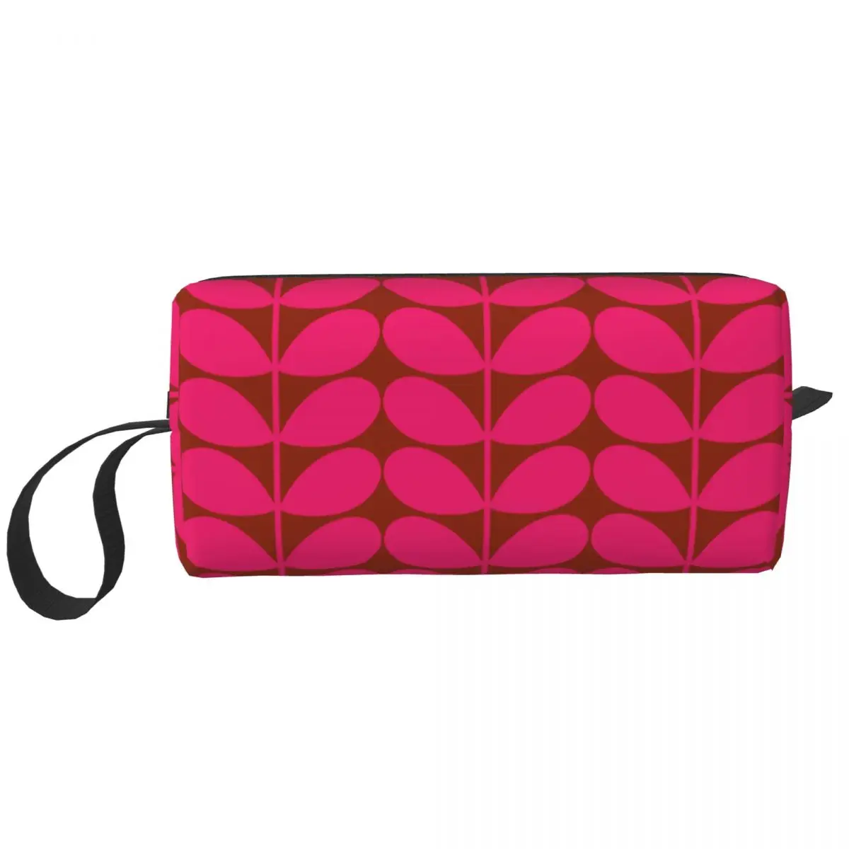 Custom Solid Stem Cerise Pink Makeup Bag per le donne Travel Cosmetic Organizer Orla Kiely Storage borse da toilette Dopp Kit Case Box