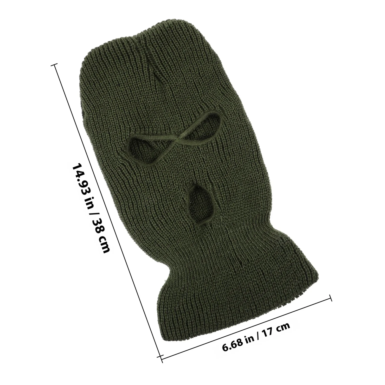 3 حفرة قناع للتزلج الدافئ محبوك غطاء الوجه الكامل للرياضات الشتوية في الهواء الطلق التزلج ركوب الدراجات قناع للتزلج 3-Hole غطاء الوجه الكامل #6