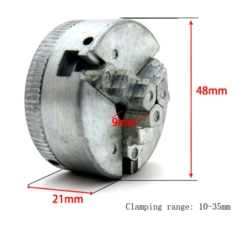 1SET Zinc Alloy 4 Jaw/3 Jaw Manual Lathe Chuck 48mm Self-Centering W/ Mounting Bolts for Grinding Milling Lathe Machines Tools