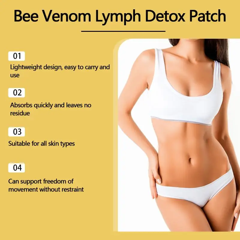 Bee Extract Patches Fast Burning Fat Honeybee Venom Drainage Patches Improve Stomach Abdominal Navel Sticker for Female Male