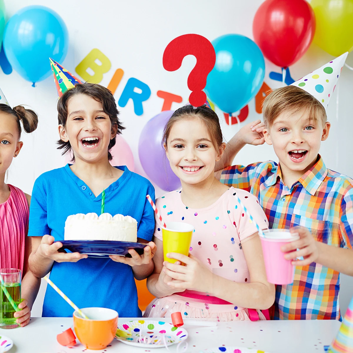 

2pcs Funny Question Mark Band Creative Hair Hoops Decorative Headdress For Party Festival Selfie Lightweight Comfortable Durable