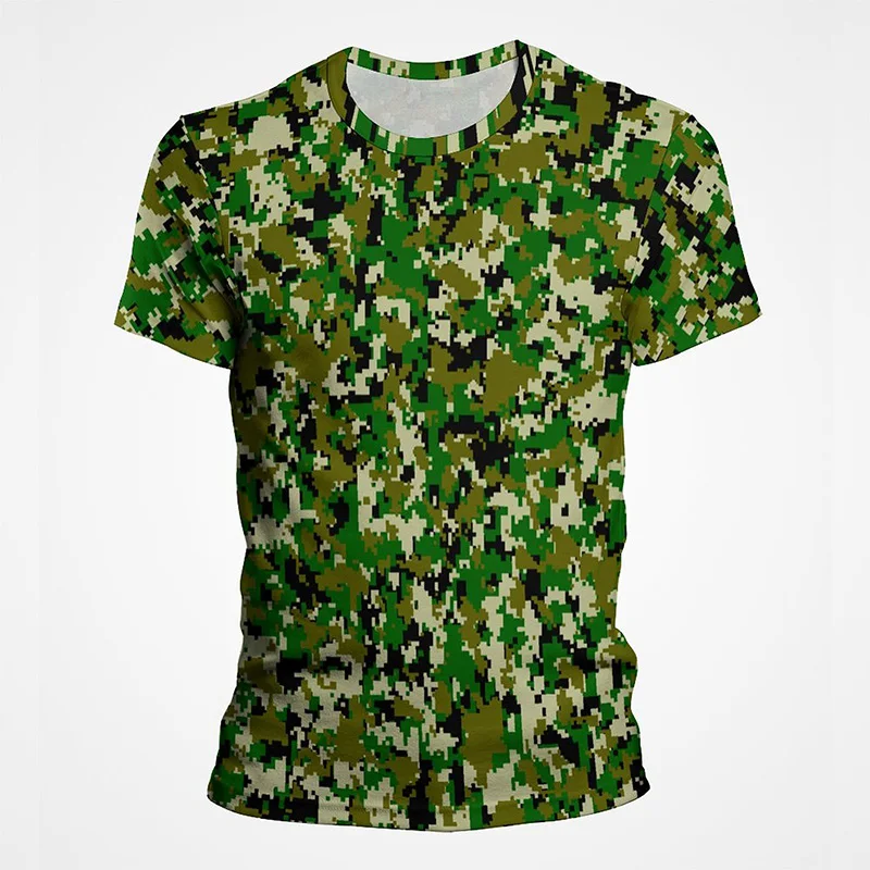 Camouflage T Shirt Men Tops 3D Printed Camo Combat Short Sleeve Quick Dry Soldier T-shirt Casual Russian Army Veteran Tee Shirts