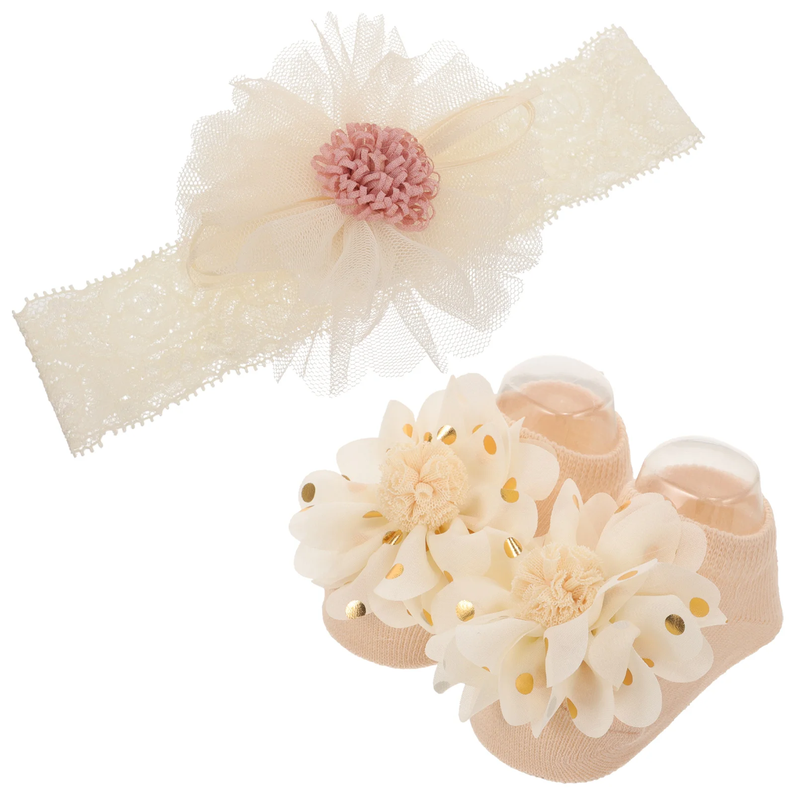 

1 set Baby Headband Socks Set Infant Headbands Cute Flower Clips Toddler Girl Headbands Baby Hair Accessories Soft Material