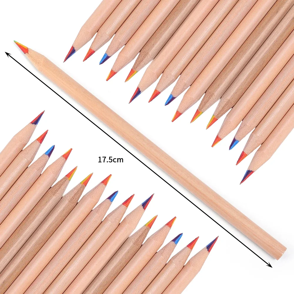 Imagem -06 - Lápis Gradiente Arco-íris para Colorir Arte Desenhando e Pintura Lápis de Madeira para Crianças Estudante Cores em 101 Peças