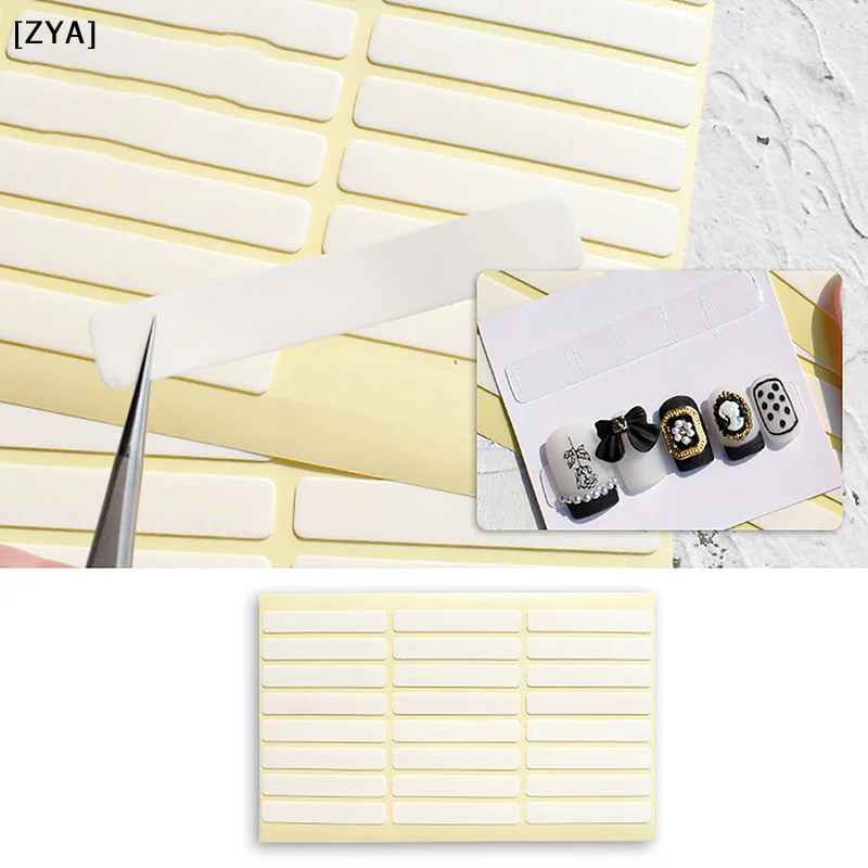 Strip Oval Nail Adhesive Sticker Stand Double Sided Tape For False Nails Display Stand Manicure Tips Show Stand Holder Tool[ZYA]