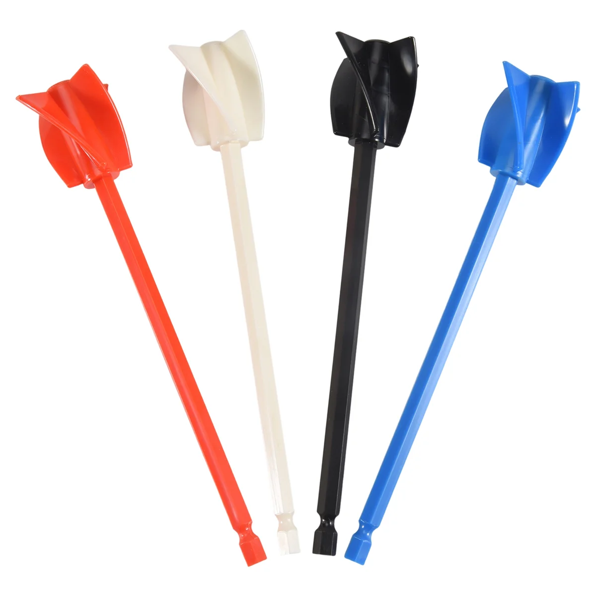 A06K 4Pack Resin Mixer Paddles,Epoxy Mixer Attachment for Drill, Reusable Paint Mixer,for Epoxy Resin,Ceramic Glaze,Silicone view 4