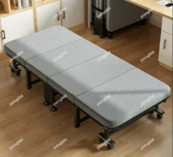 Office Foldable Single Bed, Adjustable Nap Cot for Adult Home Workplace Lunch Break Relaxation