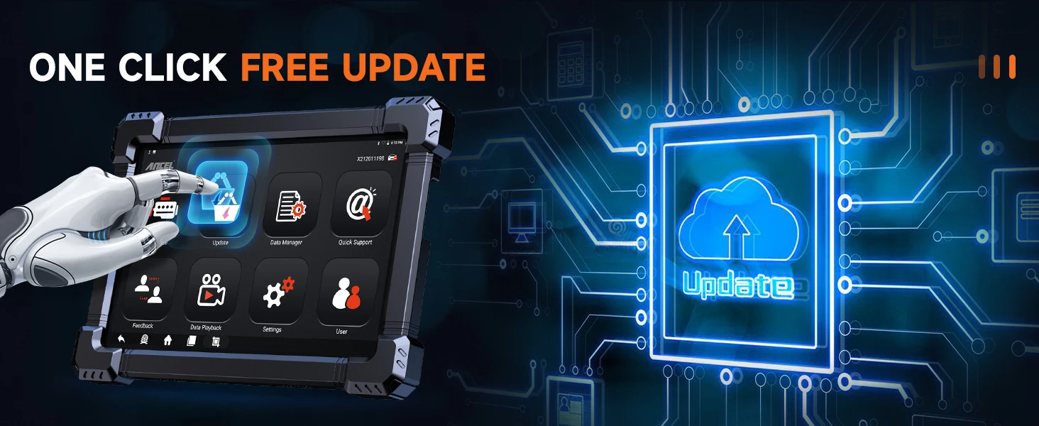2026 Ancel X7 HD Trucks Professional Diagnostic Device Complete System OBD2 Scanner ECU Oil Reset Bi-directional for Iveco MAN