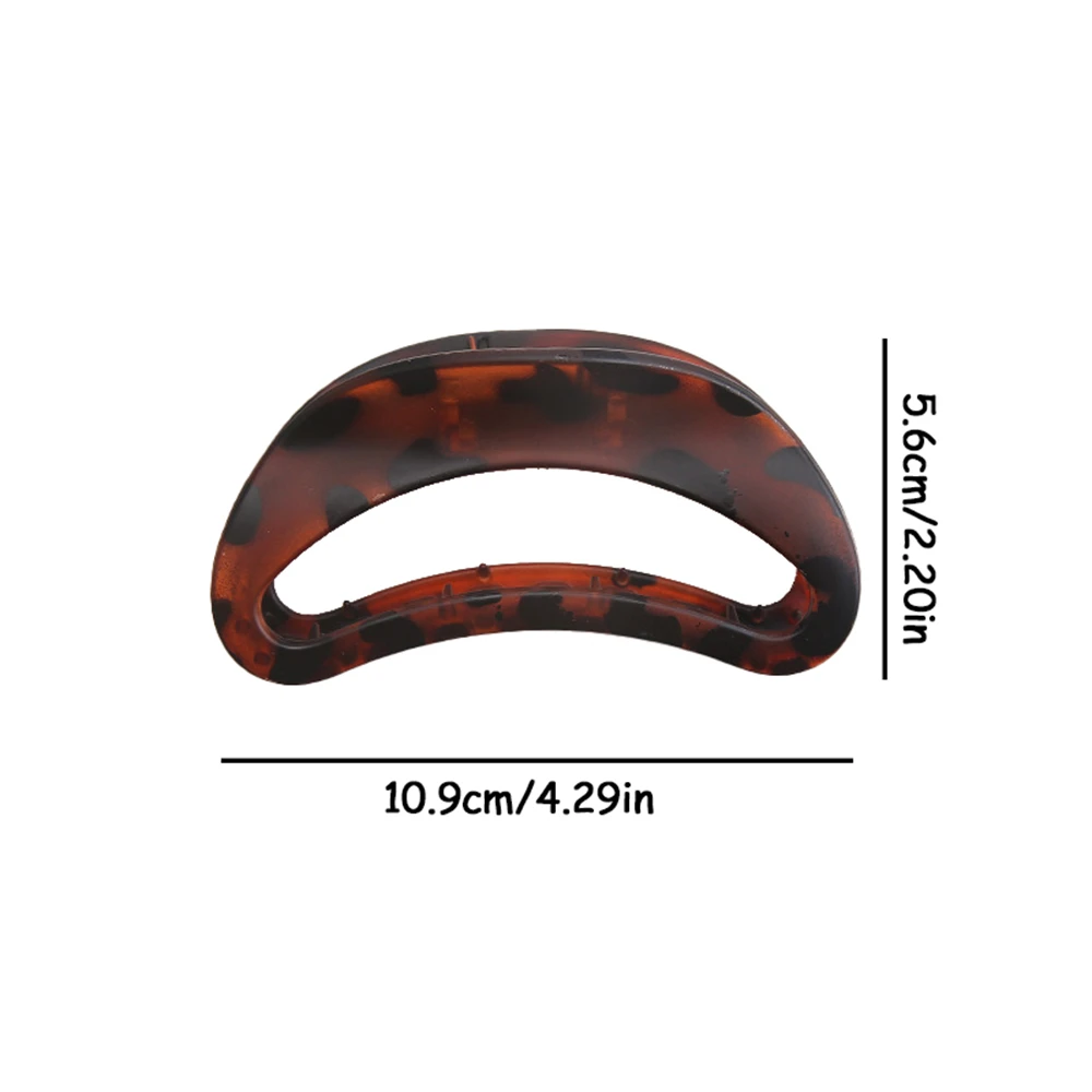 Clip di squalo femminile a forma di arco scavato da 1 pezzo, fermaglio per capelli semplice sul retro della testa, artigli per capelli a spirale