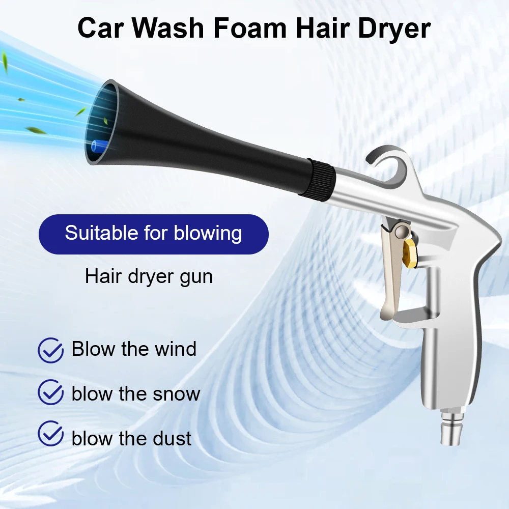

Pneumatic Washer Nozzles Car Wash Gun Interior Detailing Cleaning Tools 0.4Mpa-10Mpa High Pressure Gun Turbo Air Blower Cleaning