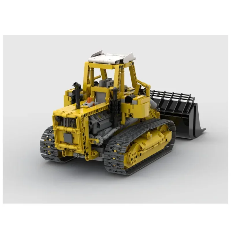 MOC-85506 New City Farm Yellow Front-Mounted Bulldozer Building Block Model 1076 Pieces Creative Boys' Kids' Birthday Toy Gift