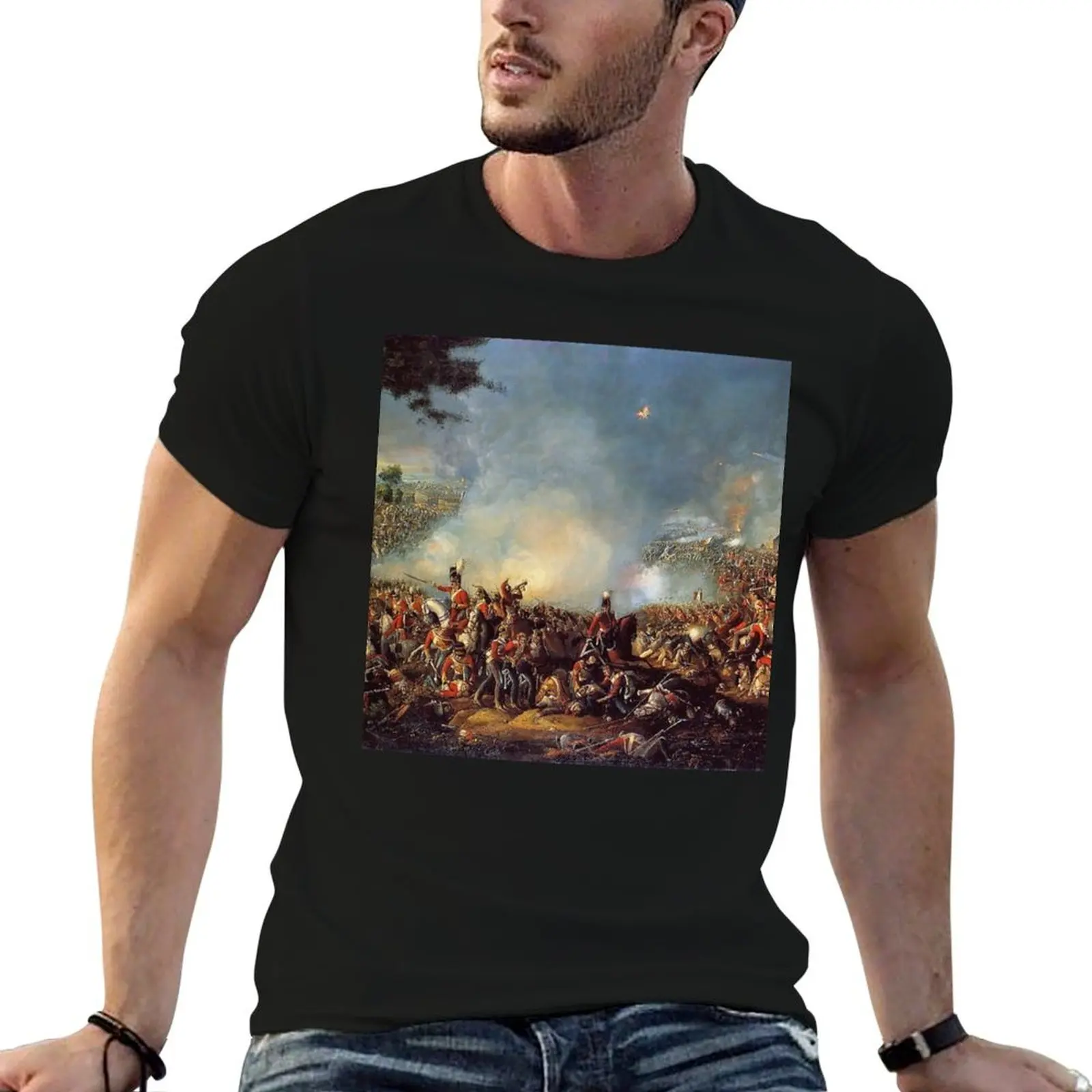 

Battle of Waterloo 1815 T-Shirt black cotton t-shirt plain for man package anime t shirts for man T-Shirt
