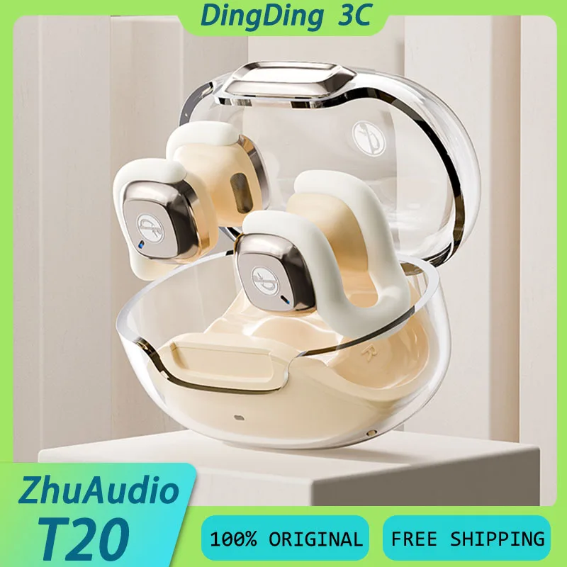 ZhuAudio T20 Wireless Bluetooth Earphone Virtual Panoramic Voice Domain Waterproof Lightweight Ergonomics Open Earbuds Custom