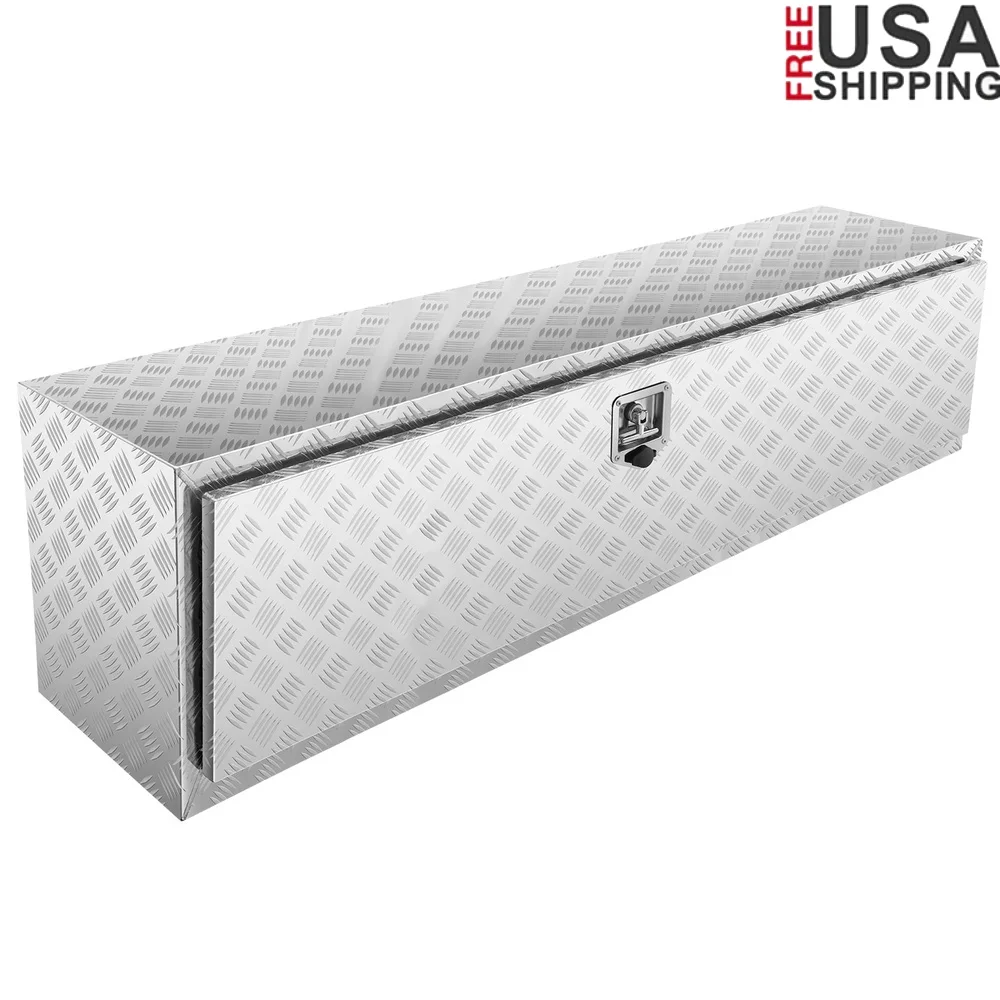 

Lockable Aluminum Underbody Toolbox Weatherproof T-Handle Design Durable Trailer Storage Secure Organizing Solution Cargo Box