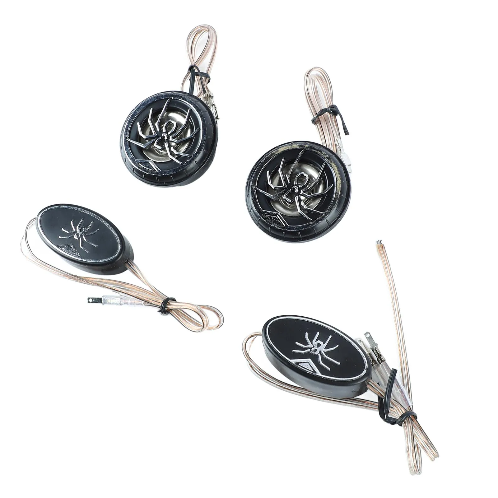 Car Round Loudspeakers Stereo Car Tweeter Car Loudspeakers Stereo Round Tweeter with Chrome Plated Spider Pattern for Car Truck