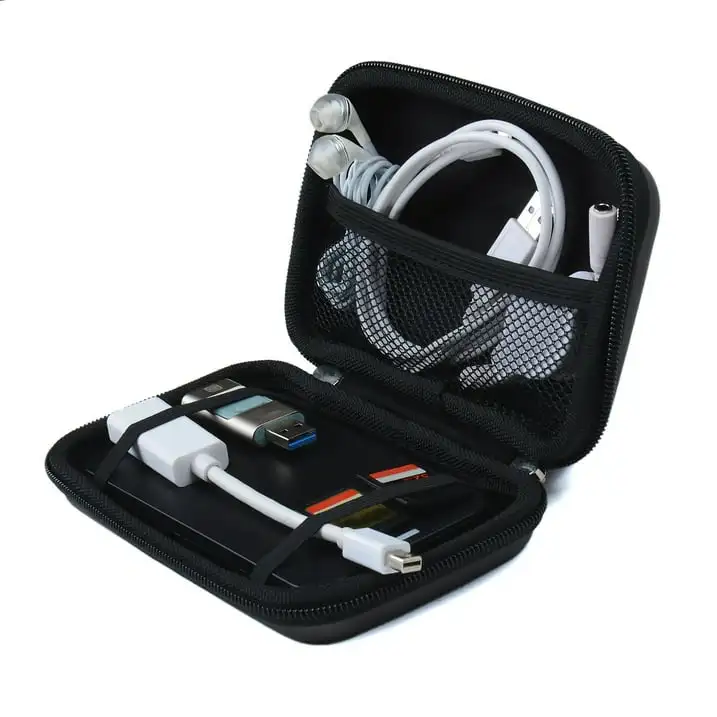 Organizer per la gestione dei cavi da viaggio custodia rigida in Nylon Organizer elettronico borsa per cavi portatile impermeabile per accessori elettronici