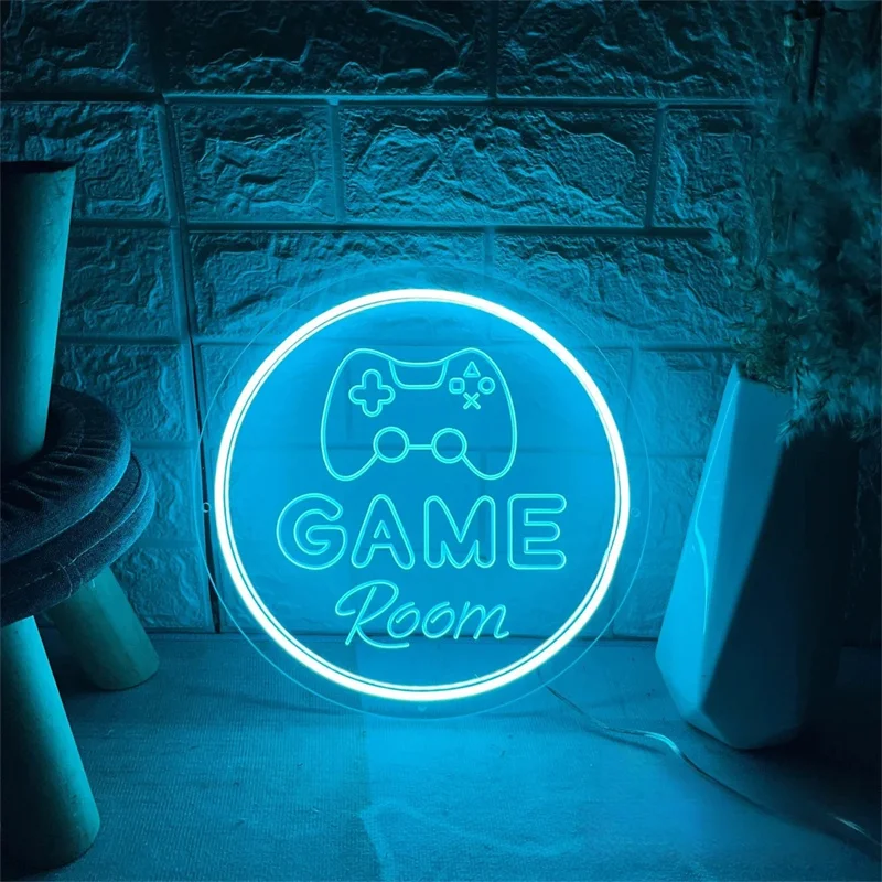 Game Room Sign,Game Pad Neon Sign Custom,Party Event Decor,USB Led Light for Gaming Room,Personalized Gift for Kid