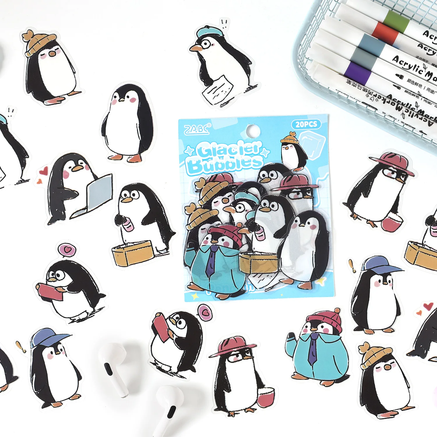 

20pcs Animal Carnival Series Kawaii Cartoon Animal PET Stickers DIY Diary Phone Case Aesthetic Stationery Stickers