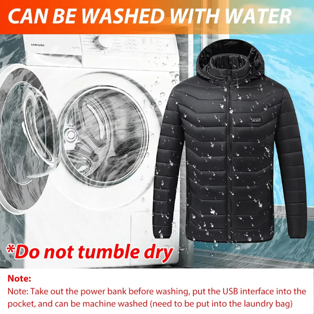 ユニセックス電熱ジャケット USB 充電式電熱ジャケット 21 ゾーン男性屋外防風綿服暖かいジャケット