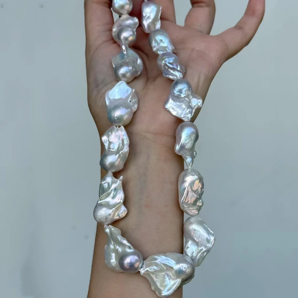 

20-25mm6A+ Brilliant Natural Freshwater Pearl Baroque Fish Tail Bead Jewelry Make DIY Necklace Bracelet Accessories Wedding Gift