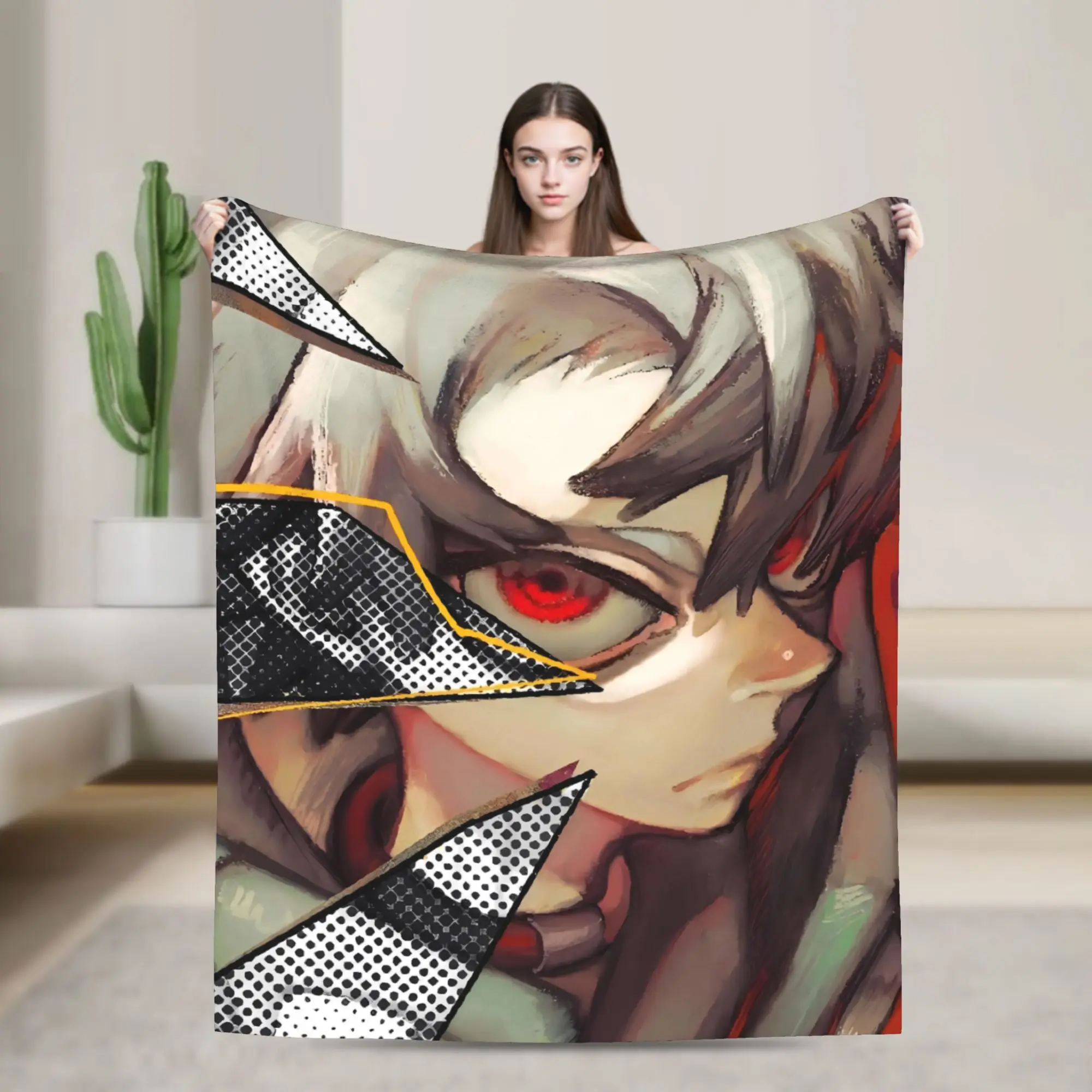 New Funny Gachiakuta Manga Flannel Blanket  Soft Warm Throw Blanket for Home Decor Picnic Fashion Bedspread Sofa Bed Cover
