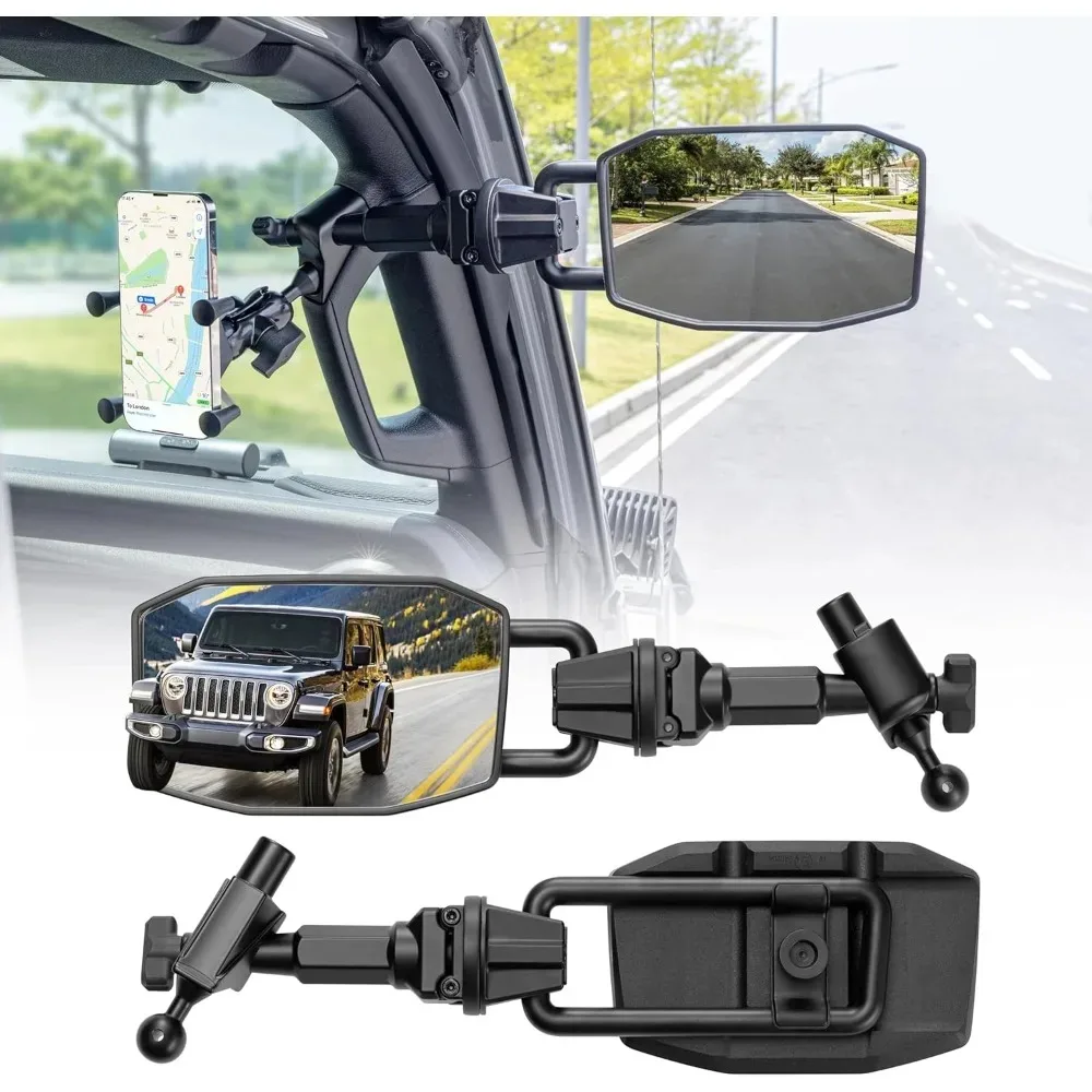 

US Shipping Quick Release Side Mirrors for Jeep Wrangler JL JLU Gladiator JT 2018-2023 No Wobble Easy Install