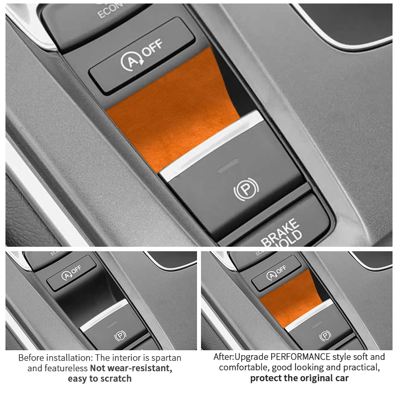 Made of Alcantara For Honda Accord 10th Gen Facelift INSPIRE 2021+ Handbrake Button Trim Sticker Car Interior Tuning Accessory
