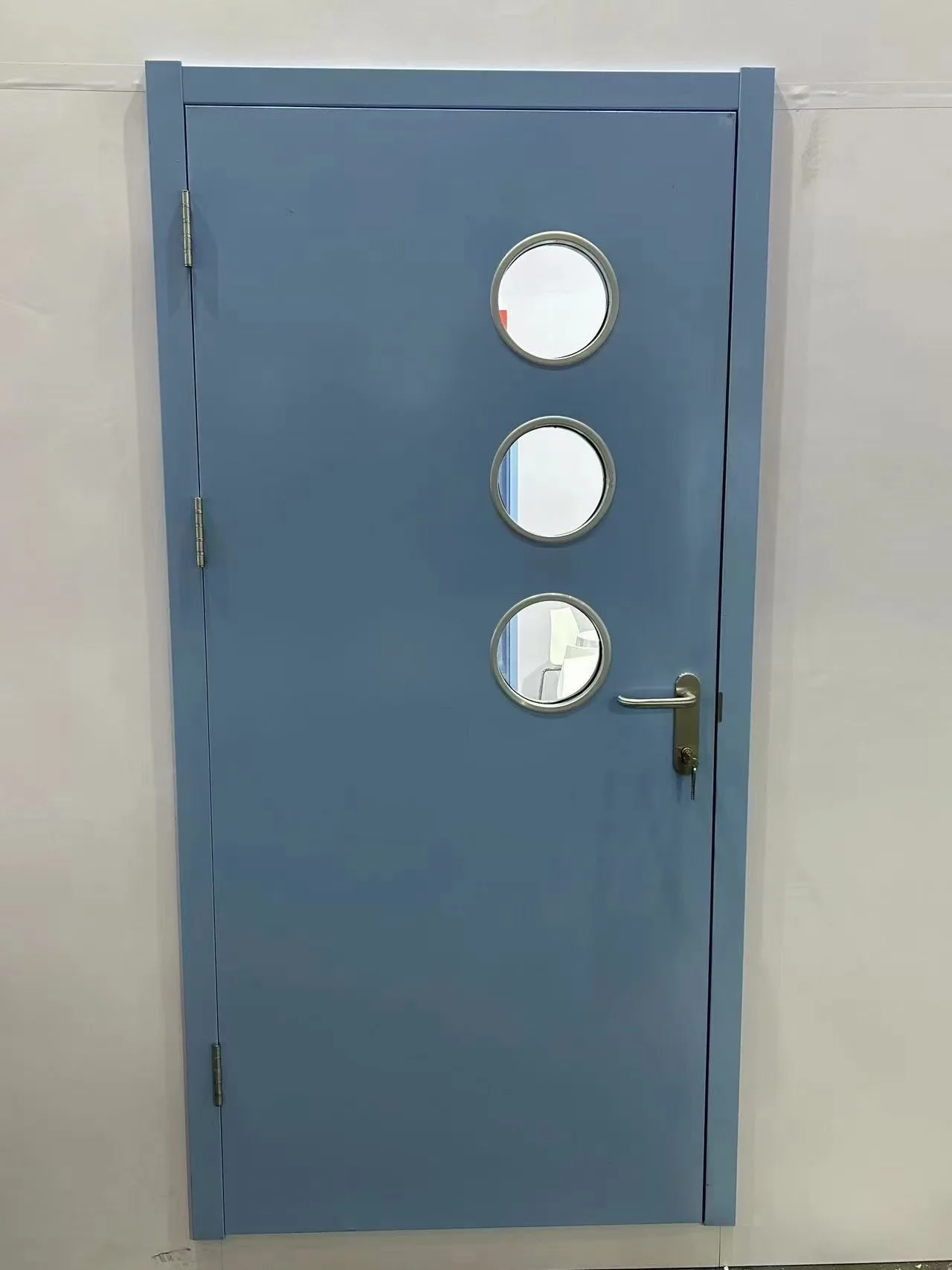 현대적인 디자인의 병원용 음압 클린룸 도어, 내부 이중 슬라이딩 아연 도금 강철 클린룸 도어