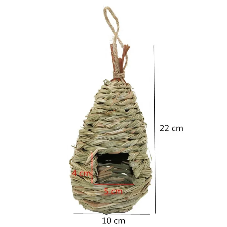 10 PCs Natural Pet Bird Nest Canary Breeding Nest Mini Straw Bird Cage