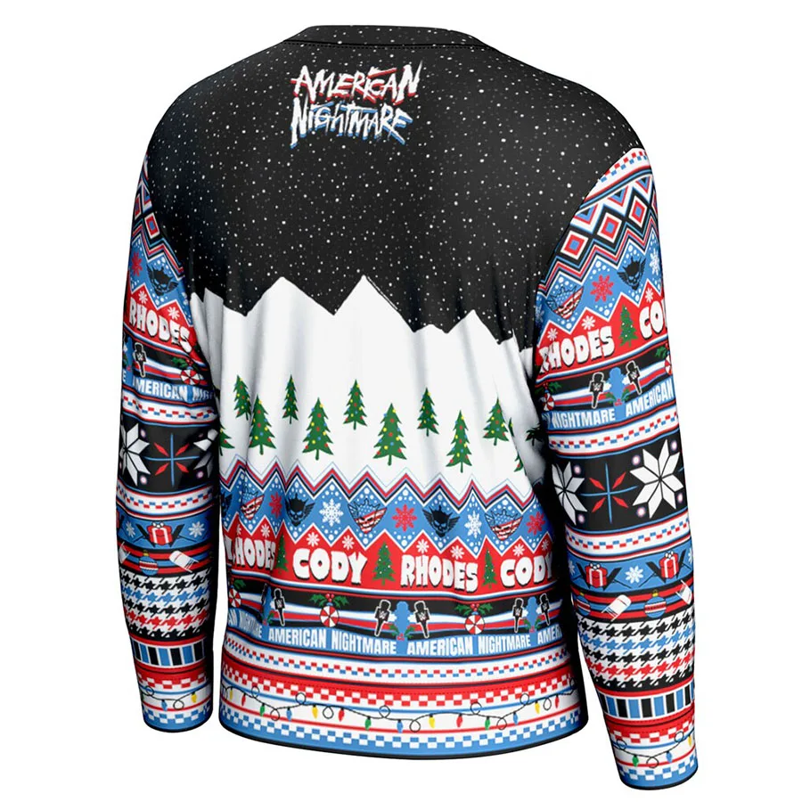 Men's Black Cody Rhodes Ugly Sweater Simple Fashion Pattern Different Soft And Close Fitting Suitable For Christmas Parties