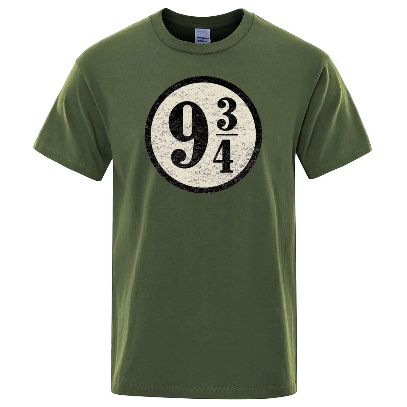 Vintage Platform Nine And Three Quarters T Shirt For Men Swag Train 934 T-shirt Short Sleeves Tshirt O-Neck Cotton Tees Shirts